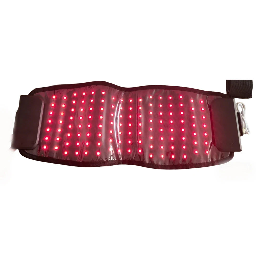 Intelligent LED Infrared Massage Belt - With Heated Waist Support Rechargeable To Relieve Back Pain Promote Blood Circulation