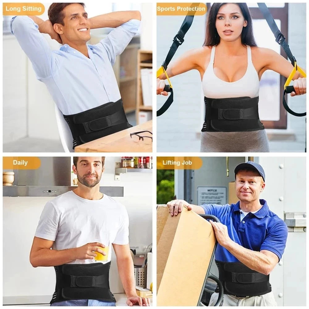 Lumbar Support Belt Adjustable Double Pull Back Breathable Medical Orthopedic Brace Spine Decompression Waist Traine Pain Relief
