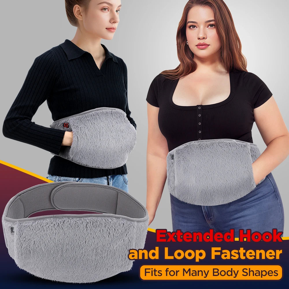 Electric Heating Abdomen Belt with Hand Warmer 3 Temp Levels Waist Warming Pad for Menstrual Relief Winter Health Care for Women