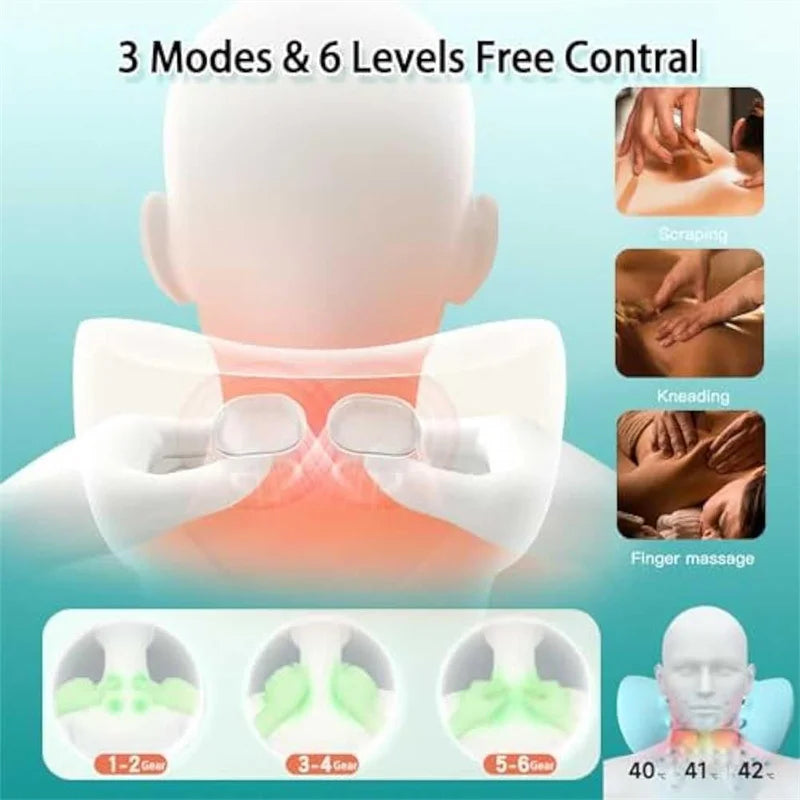 Electric Neck and Shoulder Massage Pillow Electric Massager for Neck and Shoulder Massage At Home , Kneading Massage.