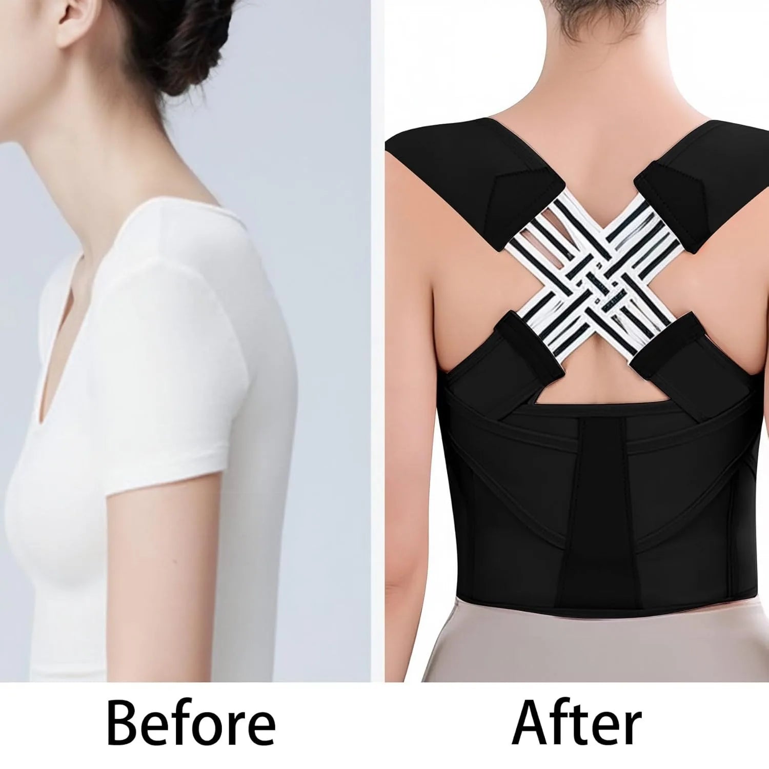 Posture Corrector for Women and Men, Adjustable Shoulder Posture Brace, Back Straightener Posture, Used for Middle Upper Spine