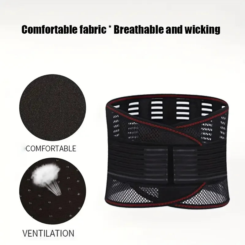 Lumbar Support Belt Anti-Skid Back Braces Waist Belt for Men Women Work Lower Back Pain Relief Spine Lumbar Support Belt