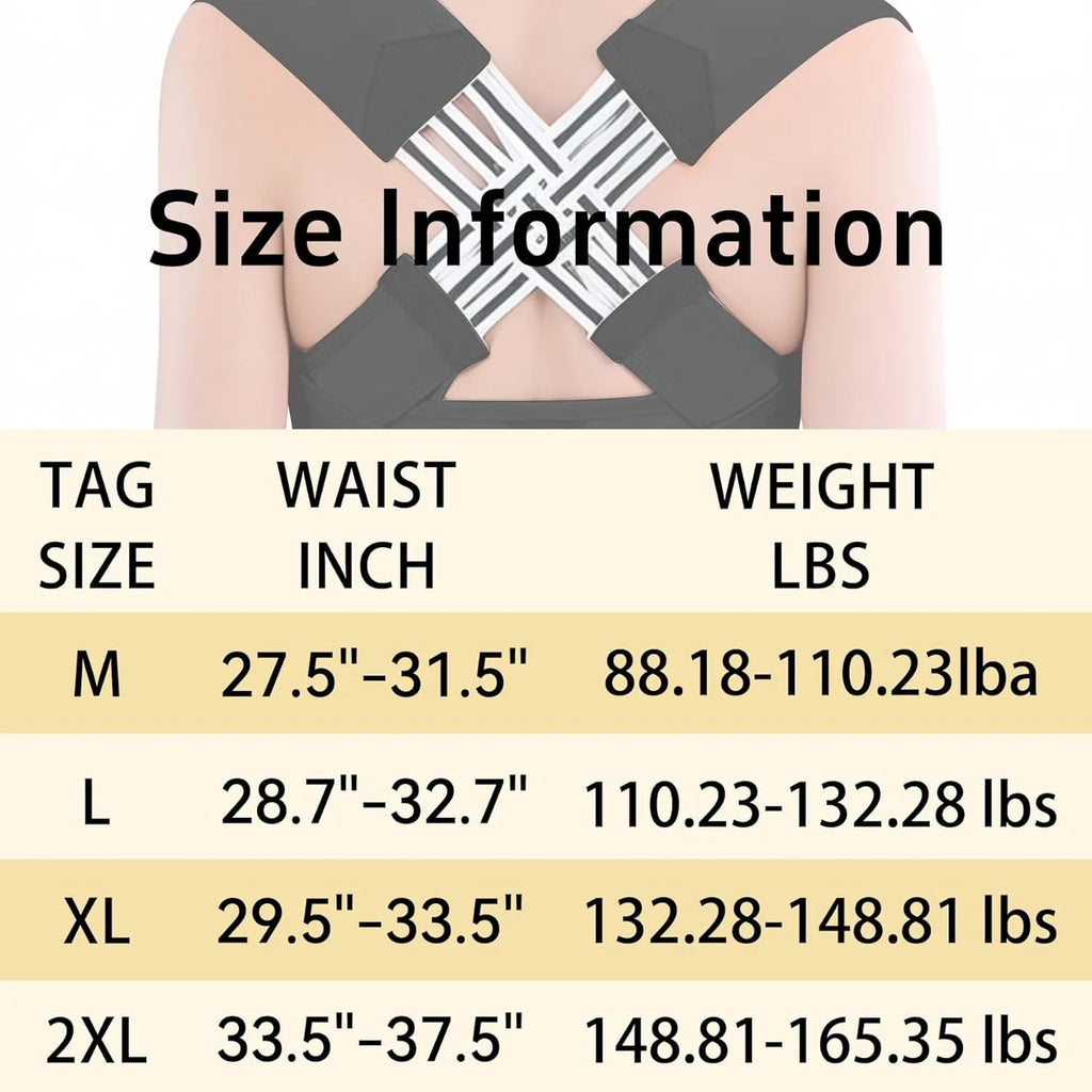Posture Corrector for Women and Men, Adjustable Shoulder Posture Brace, Back Straightener Posture, Used for Middle Upper Spine