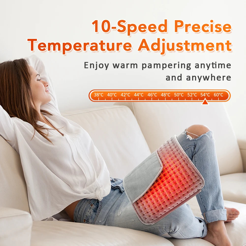 Electric Heating Waist Belt Warm Thermal 10-gear Heating Pad Office Home Temperature Control Waist Belt Warming Back Hand Warmer