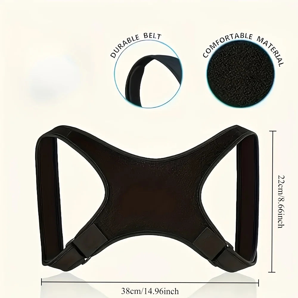 Adjustable Breathable Back Support Brace Posture Corrector Body Shaping Belt for Men Women Improves Posture Prevents Back Pain
