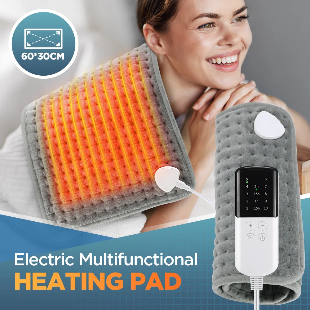 Adjustable Electric Heating Pad Warm Body Blanket Heated Mat for Waist Back Leg Intelligent Timing Feature Comfortable Heat