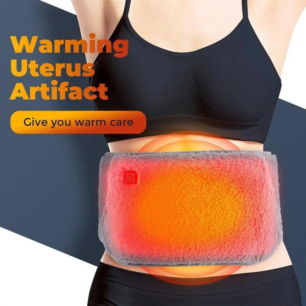 Abdominal Heating Pad 3-Levels Electric Waist Belt Warmer Heated Waist Belt for Menstrual Belly and Abdominal Comfort