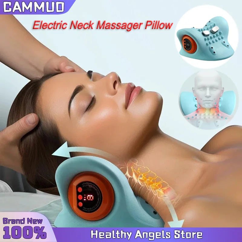 Electric Neck Massager  Pillow Infrared Heating USB Charge Neck Traction Vibration Relax for Shoulder Cervical Spine