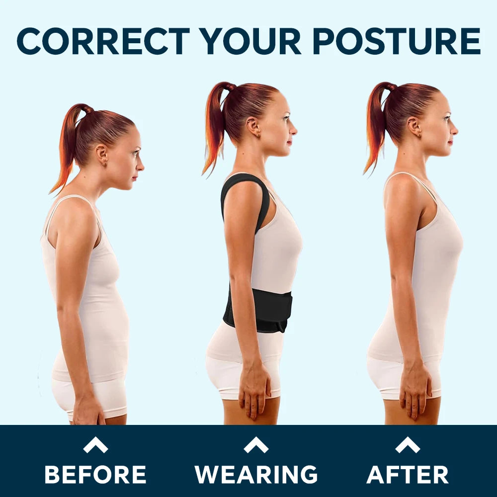 Posture Corrector Back Brace for Men and Women, Adjustable Full Back Posture Brace for Scoliosis, Hunchback, Thoracic and Spine