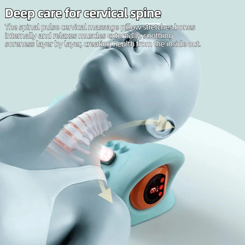 Electric Neck Massager  Pillow Infrared Heating USB Charge Neck Traction Vibration Relax for Shoulder Cervical Spine