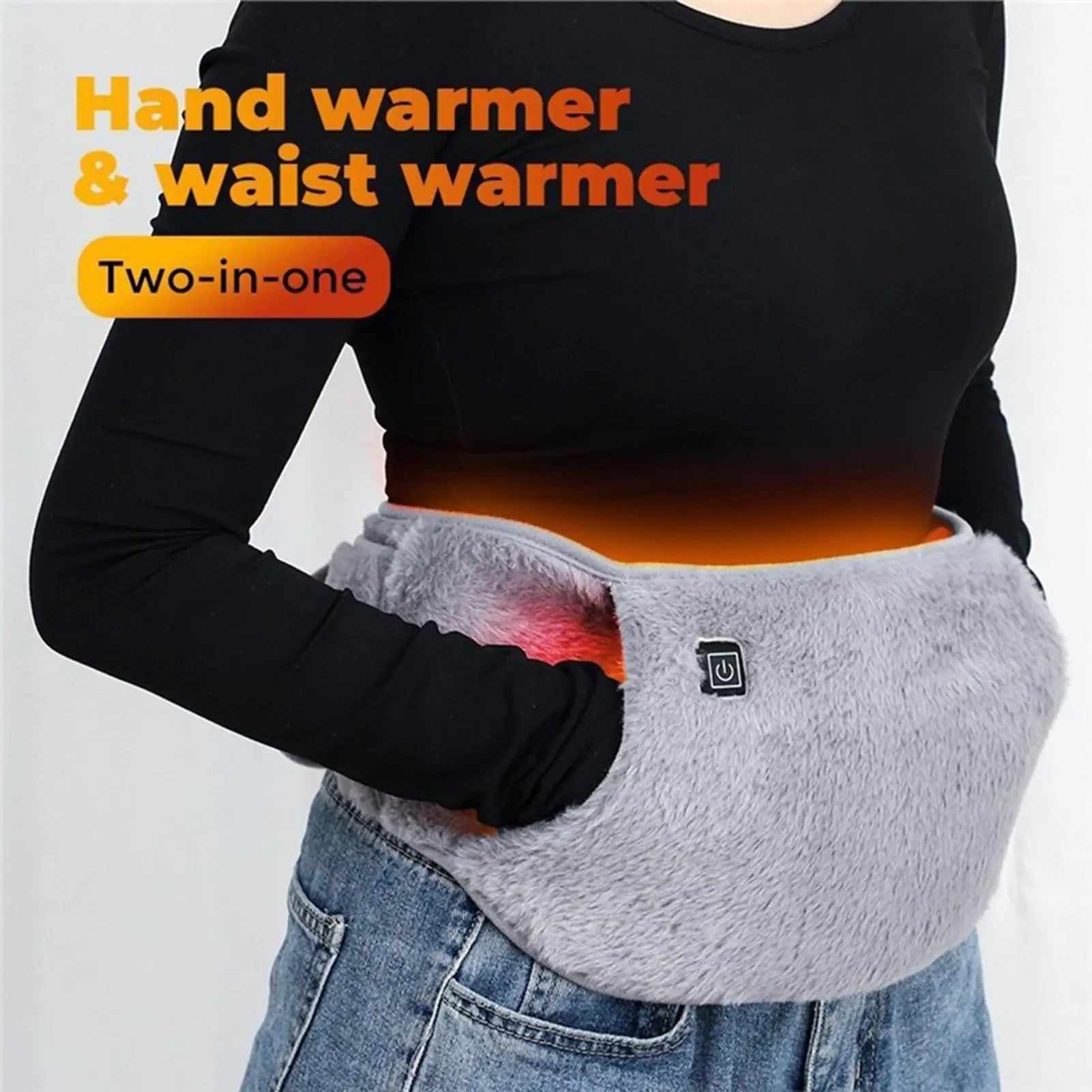 Abdominal Heating Pad 3-Level Electric Waist Belt Warmer Heated Waist Belt hand warmer for Menstrual Belly and Abdominal Comfort