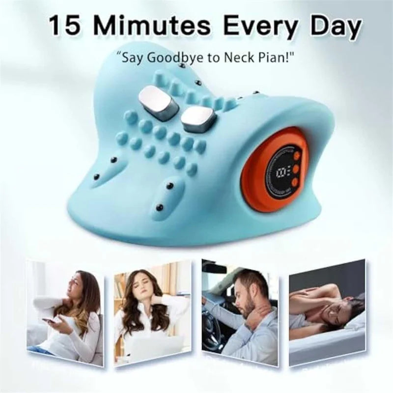 Electric Neck and Shoulder Massage Pillow Electric Massager for Neck and Shoulder Massage At Home , Kneading Massage.