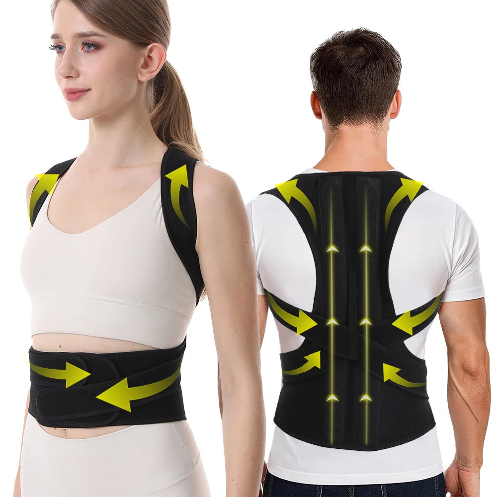 Posture Corrector Back Brace for Men and Women, Adjustable Full Back Posture Brace for Scoliosis, Hunchback, Thoracic and Spine
