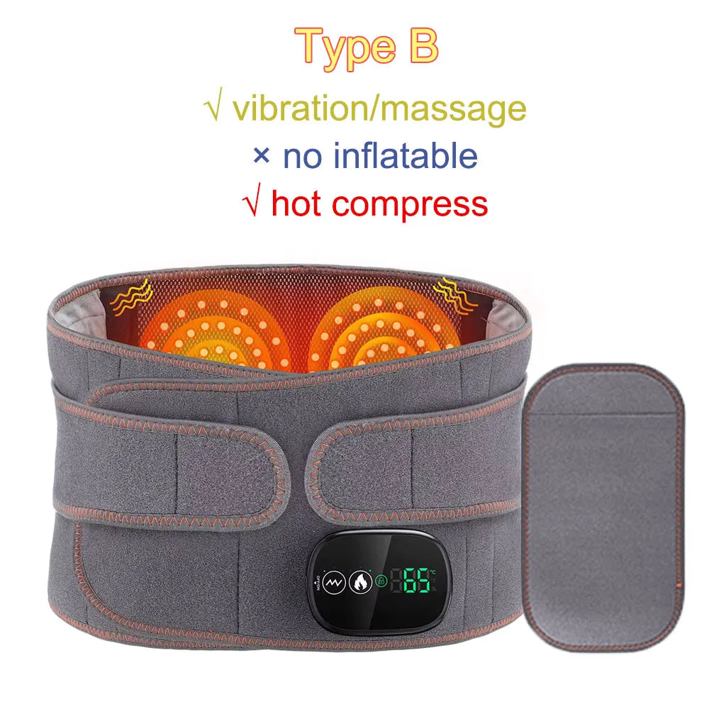 Heating Waist Massager Belts Vibration Inflatable Heated Pads Back Protector Waist Massage Relax Warmer