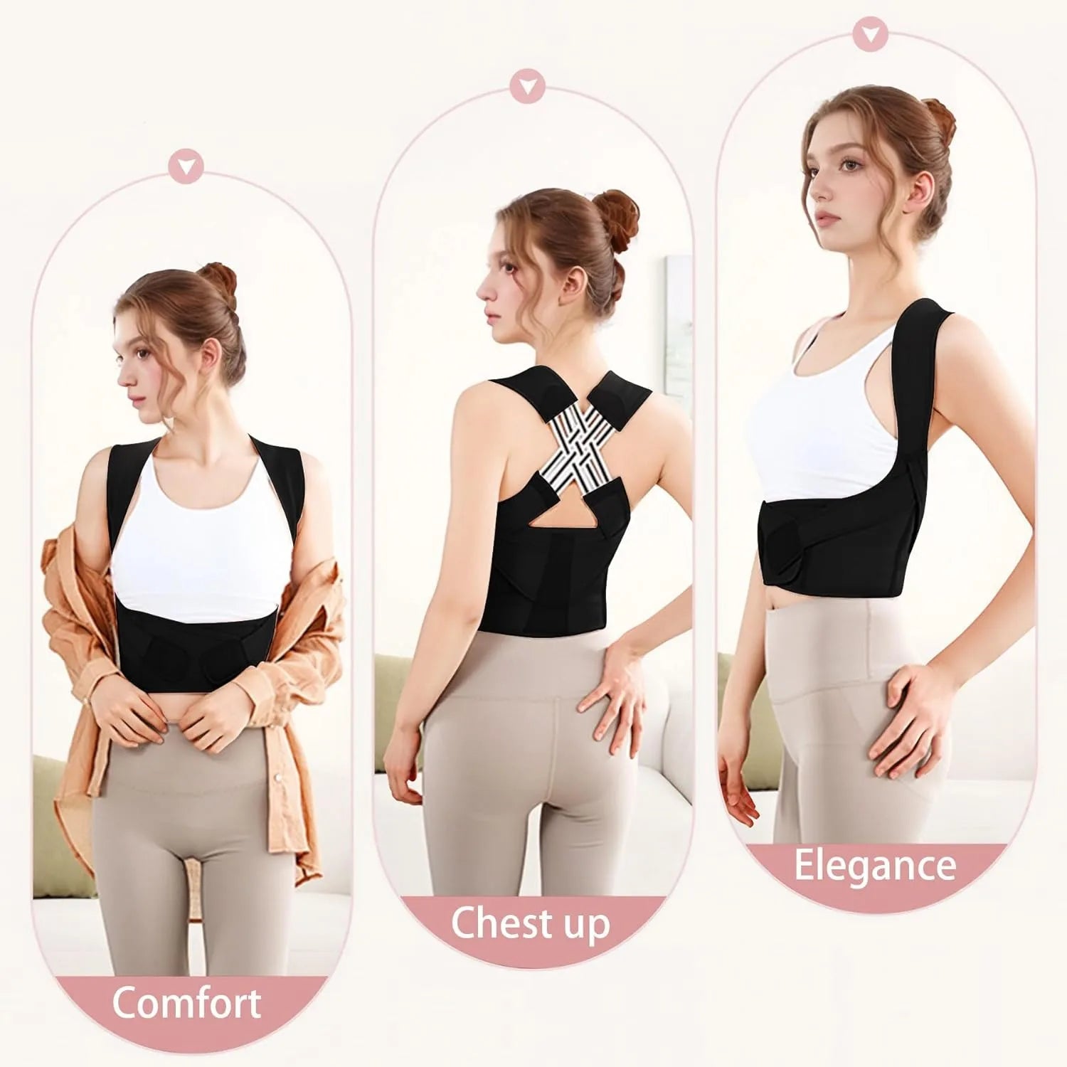 Posture Corrector for Women and Men, Adjustable Shoulder Posture Brace, Back Straightener Posture, Used for Middle Upper Spine
