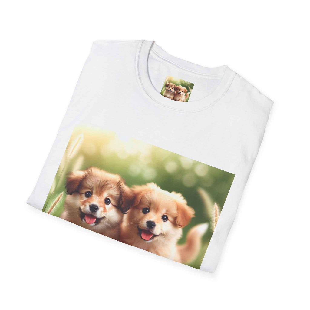 T-shirt unisex "Puppy Love" in Cotone Morbido -Idea regalo per Amanti dei Cani .