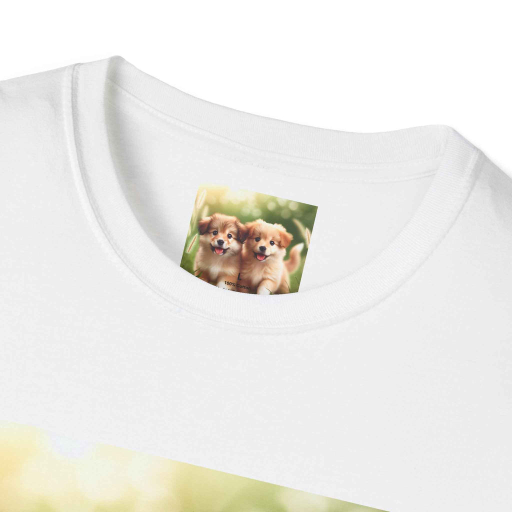 T-shirt unisex "Puppy Love" in Cotone Morbido -Idea regalo per Amanti dei Cani .
