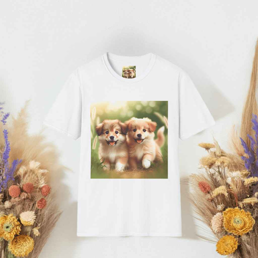 T-shirt unisex "Puppy Love" in Cotone Morbido -Idea regalo per Amanti dei Cani .