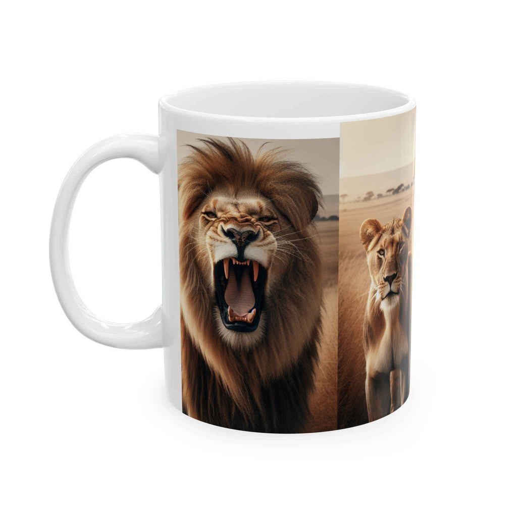 Majestic Lion Ceramic Mug | 11oz & 15oz | Perfect for Animal Lovers & Gift Giving
