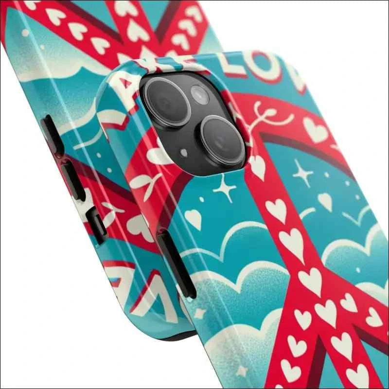 Peace & Love Phone Case - Vibrant Tough iPhone Cover