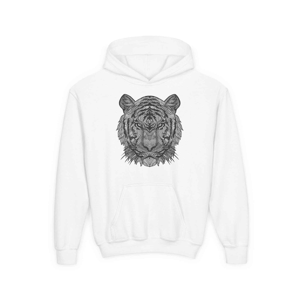 Youth Tiger Graphic Heavy Blend Hoodie - Perfect for Animal Lovers